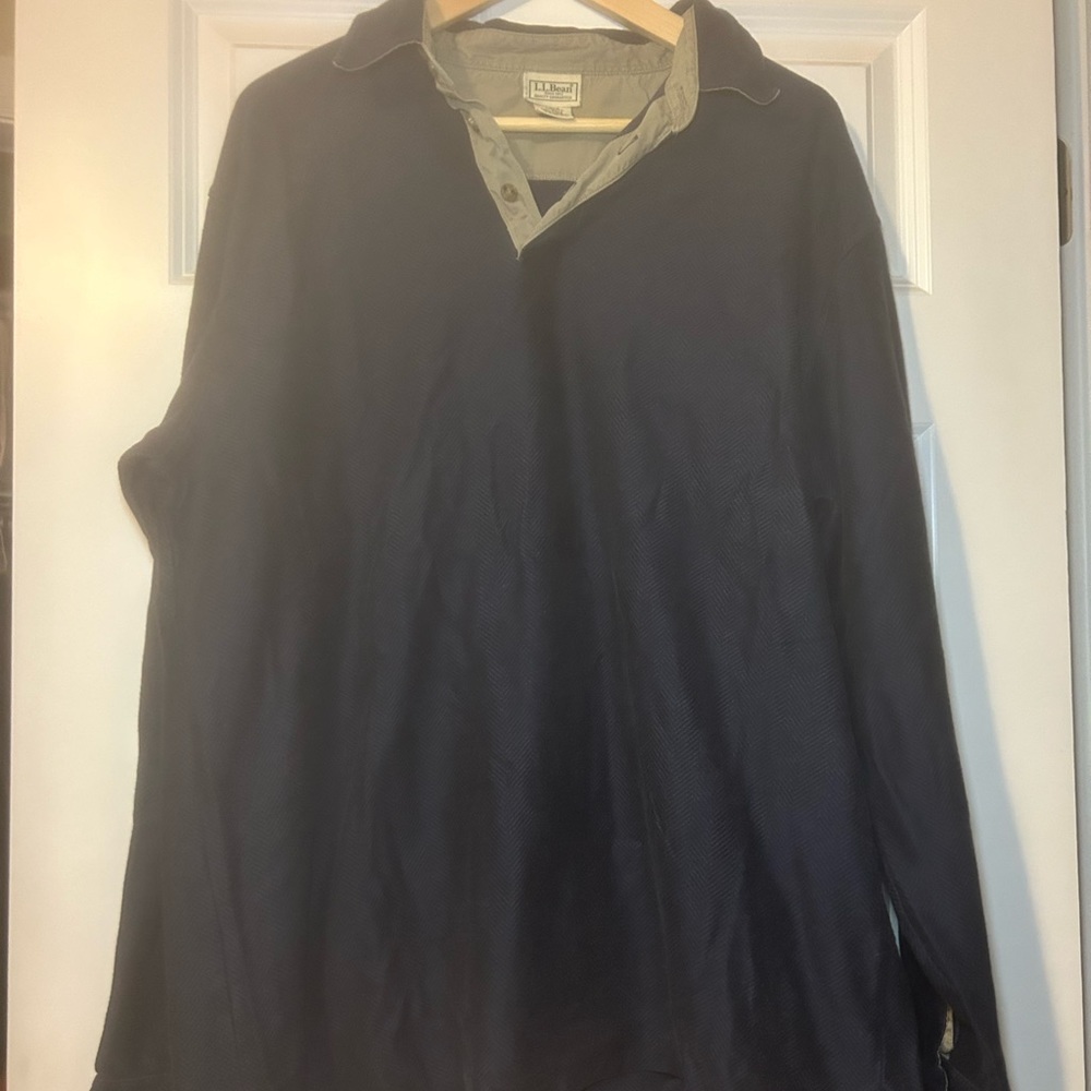 Men’s LL Bean Long Sleeve Polo. XL-TALL